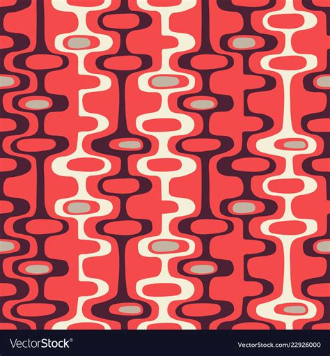 Seamless Retro Mid Century Modern Pattern Vector Image