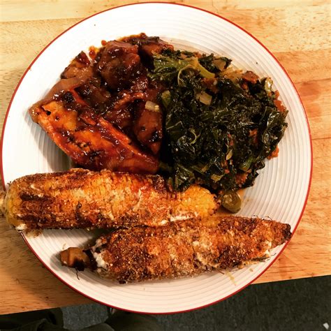 Here are the best vegan soul food recipes in the world to satisfy your southern meal cravings. Vegan soul food I made today. BBQ tofu and Seitan, "kale ...