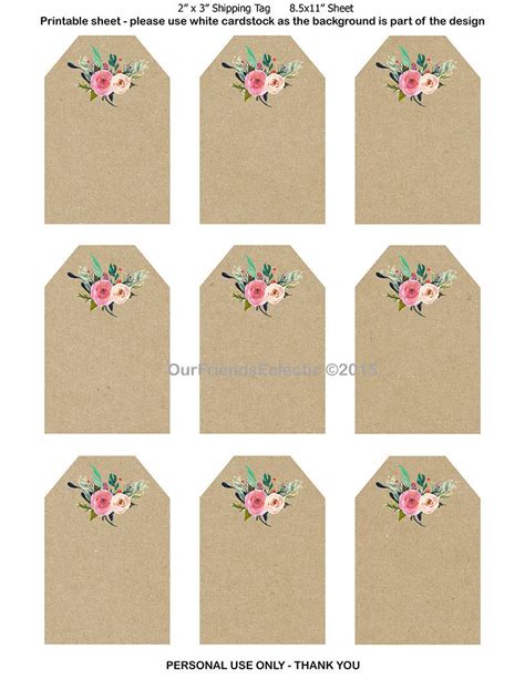 Once you own this file making a custom gift tag template is a fairly easy process. Printable wedding favor tags, printable tags, digital ...