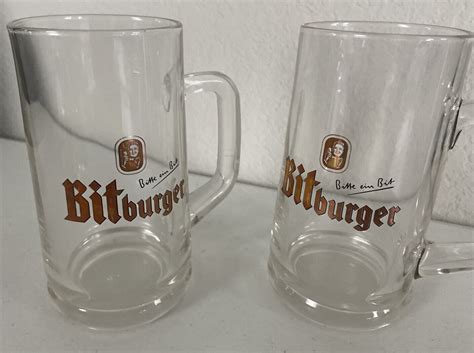 Vintage Glass German Bitburger Pils Rastal Beer Glass Mug Ebay