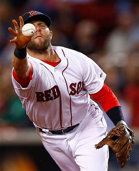 Dustin Pedroia 15 Of The Boston Red Sox Flips The Ball To Second Base