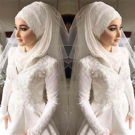 Instagram Indian Muslim Bride Wedding Hijab Styles Wedding Dress Outfit