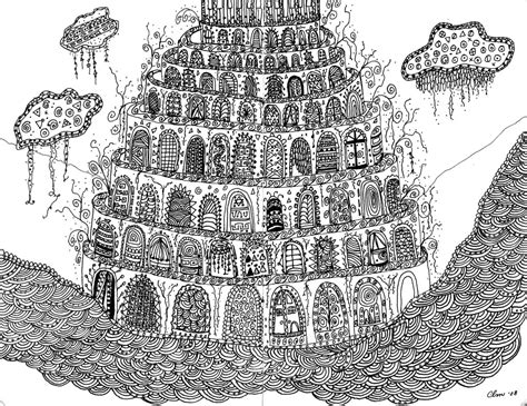 Tower Of Babel India Ink 7 X 55 Sketch Moleskine 1 2 Doeki Flickr