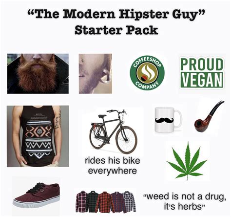 “the Modern Hipster Guy” Starter Pack Rstarterpacks Starter Packs