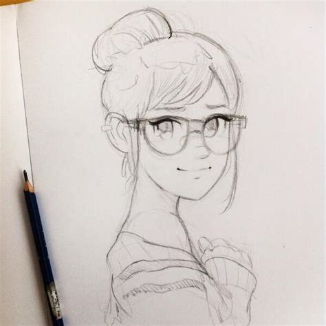 Dika🍫🍪 On Twitter Sketch A Girl With Glasses Laqwh2yd8n
