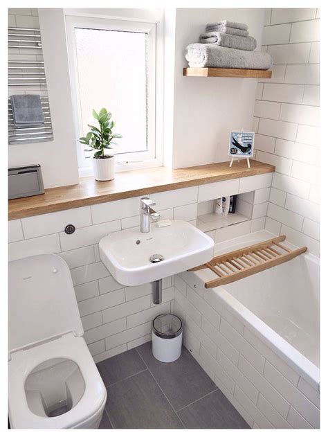 Bring the same bold style to your bathroom by creating a single statement wall with patterned tiles in a neutral hue. Best Small Bathrooms Ideas Pinterest - Cute Homes | #112513