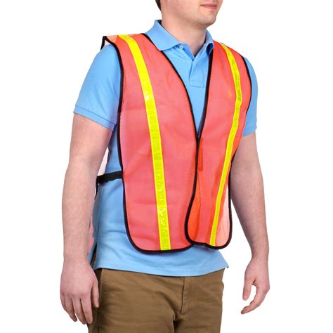 Orange High Visibility Safety Vest With 1 Reflective Tape