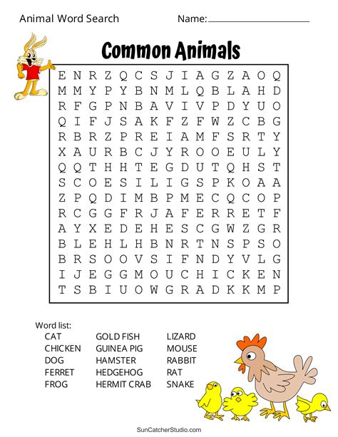 Animal Word Search Printable Free Printable Templates