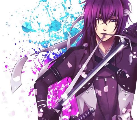 He Thinks Hes So Cool With His Purple Hair Lol Xd Cute Anime Boys Pinterest Lol Purple