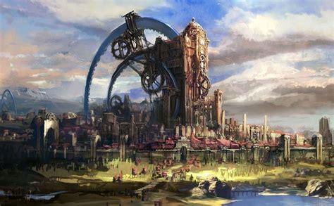 Картинки по запросу Fantasy City Steampunk City Steampunk Wallpaper