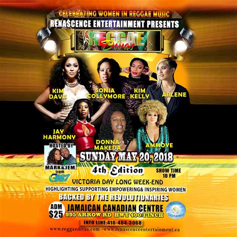 c a confidential 4th edition of reggae divas jamaican canadian centre toronto on sun may