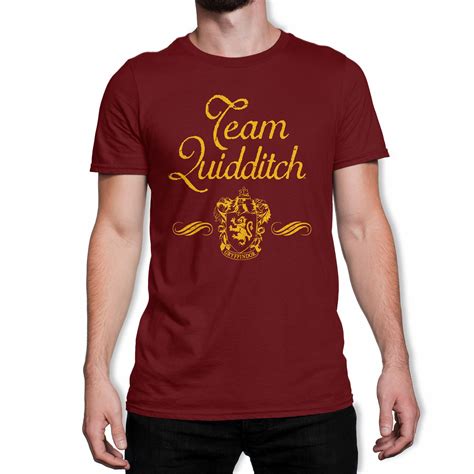 Harry Potter Team Quidditch Mens Red T Shirt Ebay