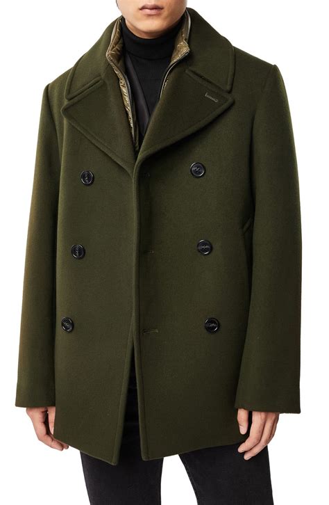 Mackage Noah Wool Blend Peacoat With Removable Vest Nordstrom In 2021