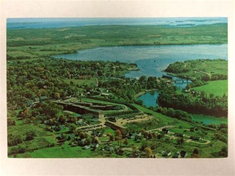 Thomaston Maine State Prison And Harbor Aerial View Me Chrome Postcard