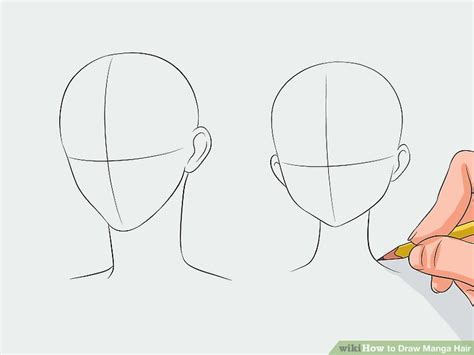 Once you are done you should have a finished line drawing of an anime girl's head and face. How to Draw Manga Hair: 7 Steps (with Pictures) - wikiHow