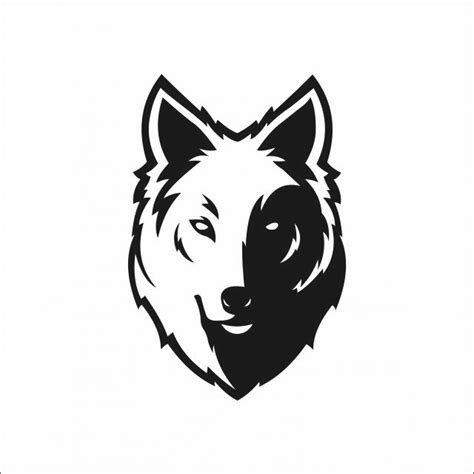 Emblema Del Lobo Perno La Mascota De La Inicio Silueta Deporte