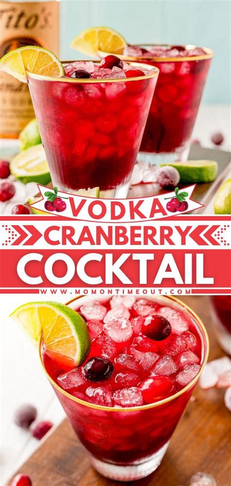 Vodka Cranberry Cocktail Cape Cod Drink Cranberry Vodka Cranberry