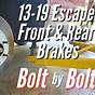 Replace Rear Brakes On 2014 Ford Escape