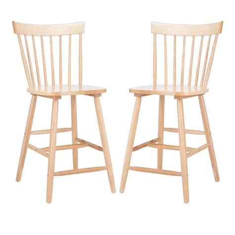 Providence Solid Spindle Back Counter Stool Natural Set Of 2
