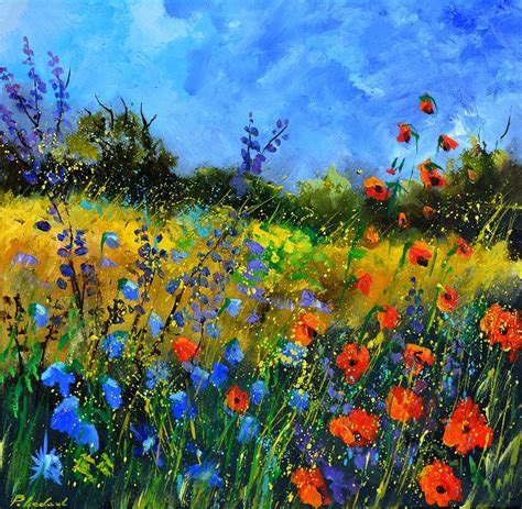 Summer Field Flowers Painting By Pol Ledent Fine Art America