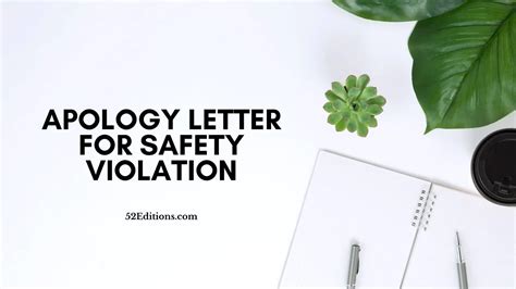 Sample Apology Letter For Safety Violation Get Free Letter Templates