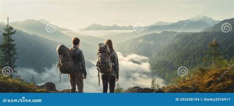 Escape from the Bustle of the City and Unity with Nature. Stock Photo