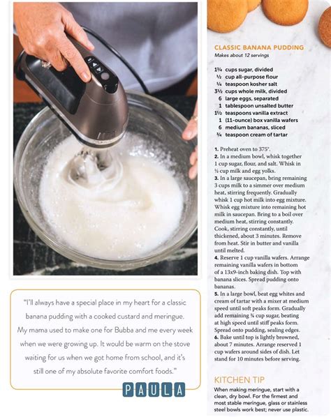 You can serve it sliced instead of scooped. January-February 2017 from Paula Deen | Banana pudding ...