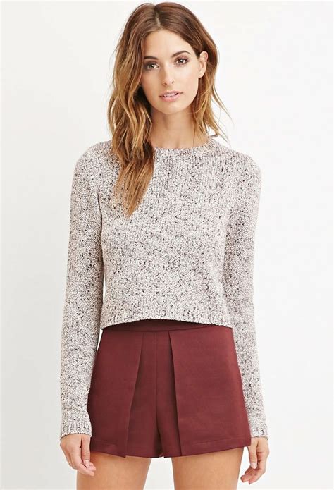 contemporary marled knit sweater forever 21 2000178906 marled knit sweater marled knit