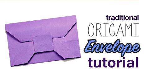Traditional Origami Envelope Tutorial Youtube