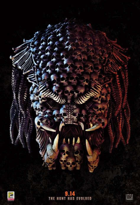 2018 , science fiction, action, thriller, adventure, horror, comedy. SDCC 2018: This New Poster For THE PREDATOR is Skull ...