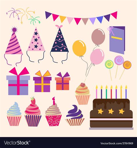Birthday Party Elements Royalty Free Vector Image
