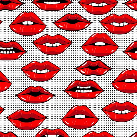 Red Lips Kiss Wallpaper