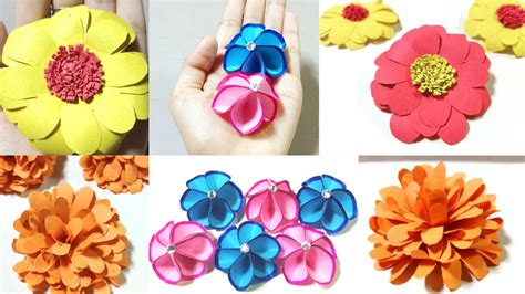 3 Easy And Beautiful Paper Flower Making Diy Flower Paper Craft