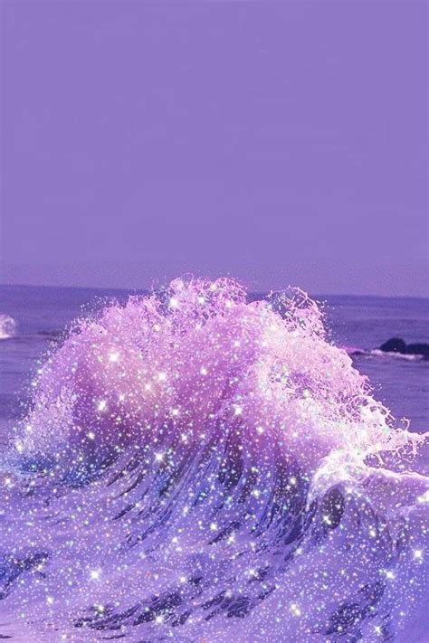 Glitter Yellow Aesthetic Pastel Lavender Aesthetic Purple Wallpaper