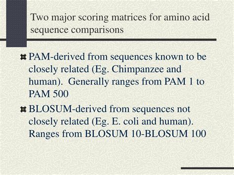 Ppt Scoring Matrices Powerpoint Presentation Free Download Id290330