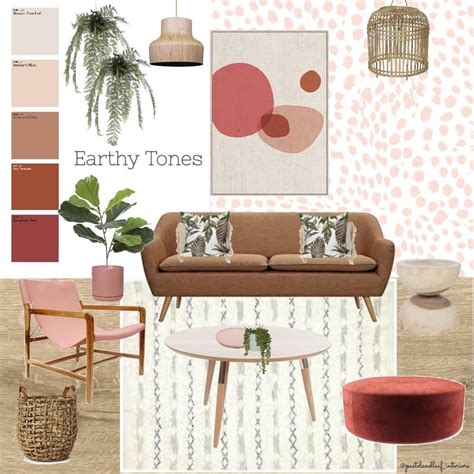 Earthy Living Room Mood Board E Design And Moodboard Service From 150