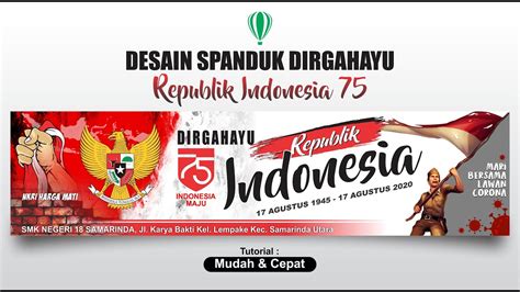 Tutorial Desain Spanduk Hut Ri Ke Dengan Coreldraw Banner Design