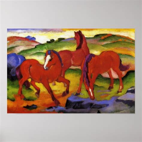 Franz Marc Grazing Horses Poster