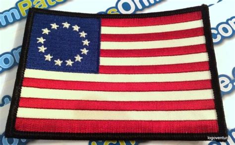 Betsy Ross American 1776 Usa Flag Embroidered Patch With Full Stars For
