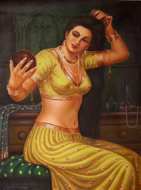 Pin By Kmmanikonda On Indian Art Female Art Painting Lady Indian