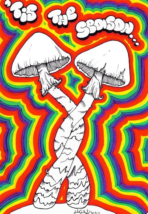 Trippy Easy Drippy Drawings ~ Trippy Mushrooms Drawing Mushroom Drawings Shrooms Psychedelic