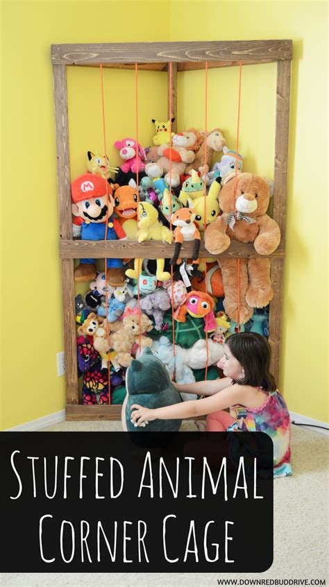 Stuffed Animal Corner Cage Toy Storage Solutions Diy Toy Storage
