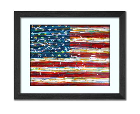 American Flag Art Print Etsy