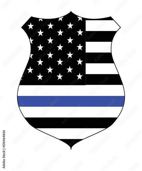 Vecteur Stock Police Badge Svg Police Svg Thin Blue Line Svg Police