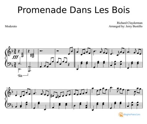 Promenade Dans Les Bois Sheet Music Promenade Dans Les Bois Piano Pdf
