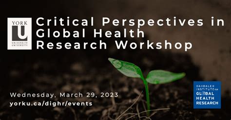 2023 critical social science perspectives in global health research workshop york university