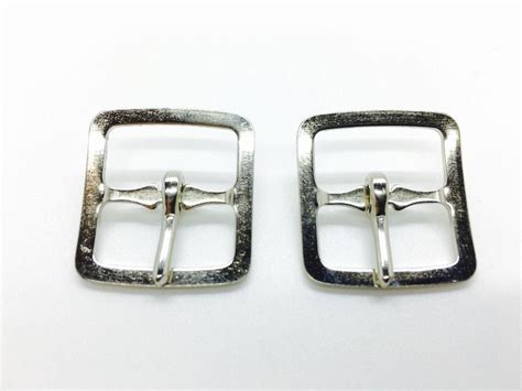 20mm Silver Belt Square Buckles Metal X 2 For Leathercraft Etsy