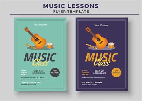 Music Lessons Flyer Template Graphic By Gentle Graphix · Creative Fabrica
