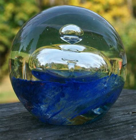 Vintage Hand Blown Art Glass Paperweight Etsy Art Glass Paperweight