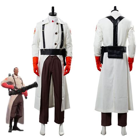 Team Fortress 2 Cosplay Costume Medic Uniform Costume Adult Outfit Full